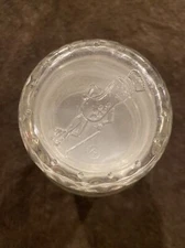 Vintage 1984 Planters Mr. Peanut Basket Weave Glass Jar w/ Lid - NO CHIPS!!