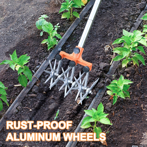 Rotary Cultivator Retractable Long Handle Cultivator Weatherproof Garden Cultiva - Picture 5 of 12