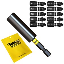 SabreCut Impact Drill Driver Screwdriver PZ2 Bits Holder Set Milwaukee DeWalt