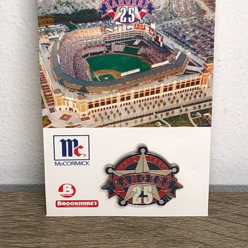 Texas Rangers Pin Pinback Button Baseball 25 Anniversary McCormick Vintage 1997 - Picture 5 of 14
