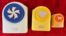 Marvy Uchida Paper Punches; 3 Pieces; Fan Blade, Heart, Butterfly