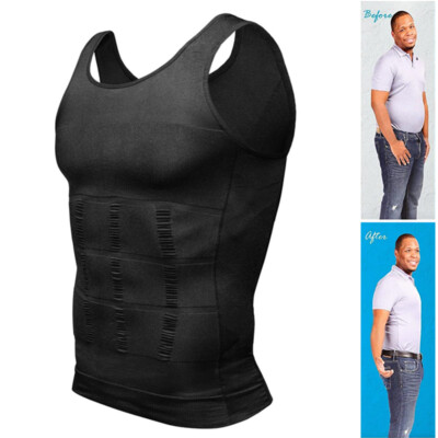Herren Bauchweg Bodyshaper Slimming T Shirt Men Miederbody Shapewear Figurformer