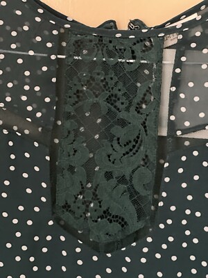 eva mendes green polka dot dress Del Mar Dress