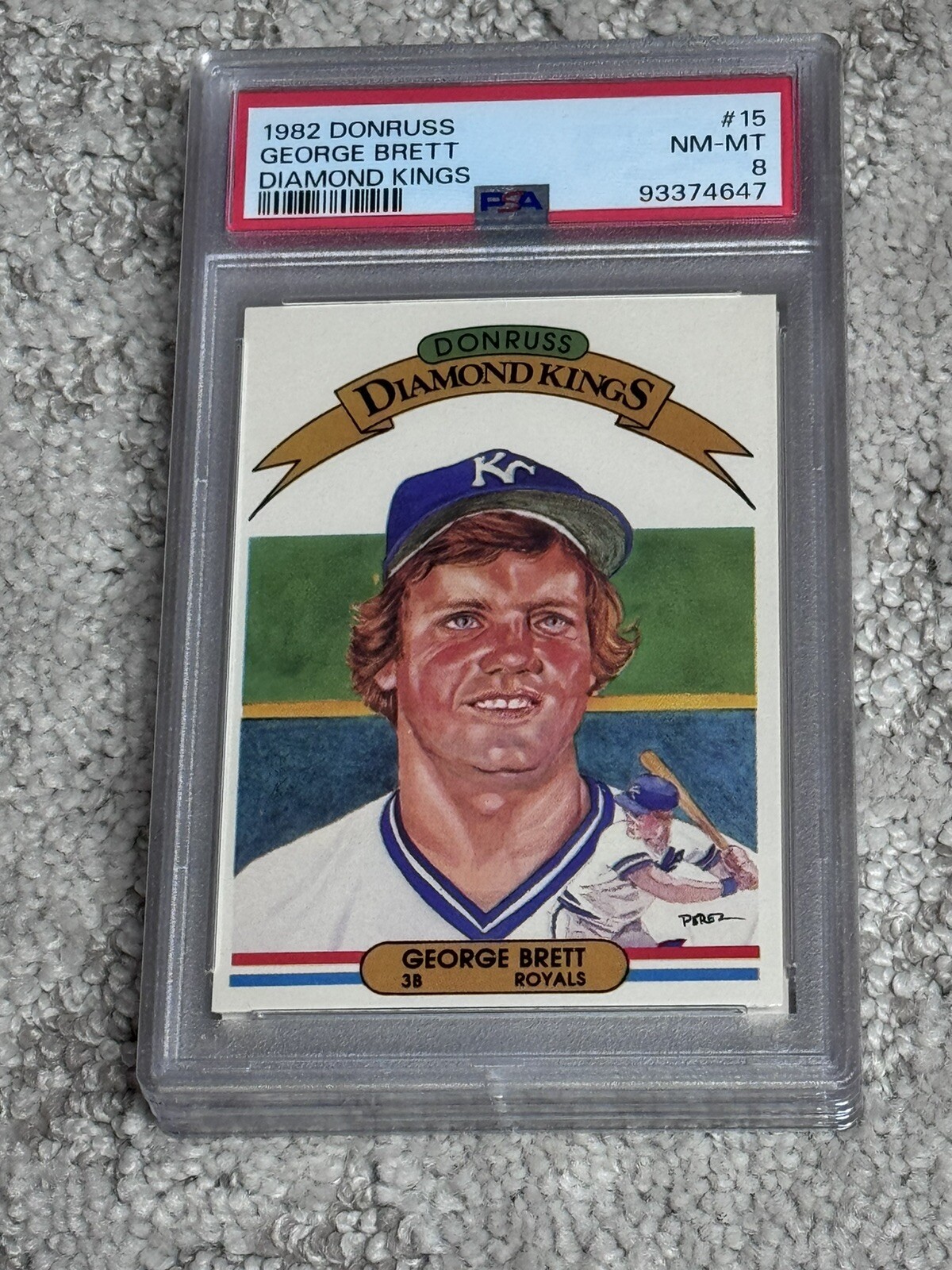 PSA 8 BASEBALL CARD 1982 DONRUSS HOF GEORGE BRETT KC ROYALS DIAMOND KINGS
