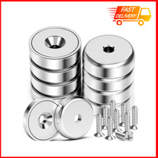 Magnets with Holes, Strong Rare Earth Magnets 8 Pack 40LBS Neodymium Cup Magnets