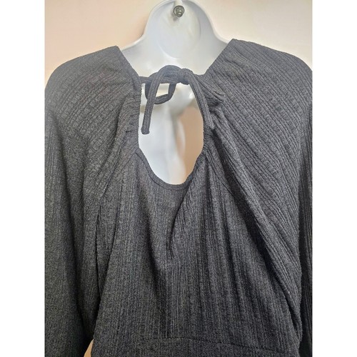 Wrangler Retro Knit Dress BLK/Gray Square Neck Long Sleeve NWT SZ XL - Picture 6 of 11