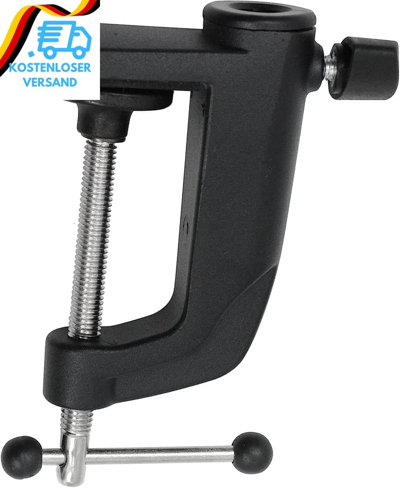 WADY Tisch Halterung Für Mikrofon - Ausleger Arm Klemme Für Mikrofon Arm Ständer Mit