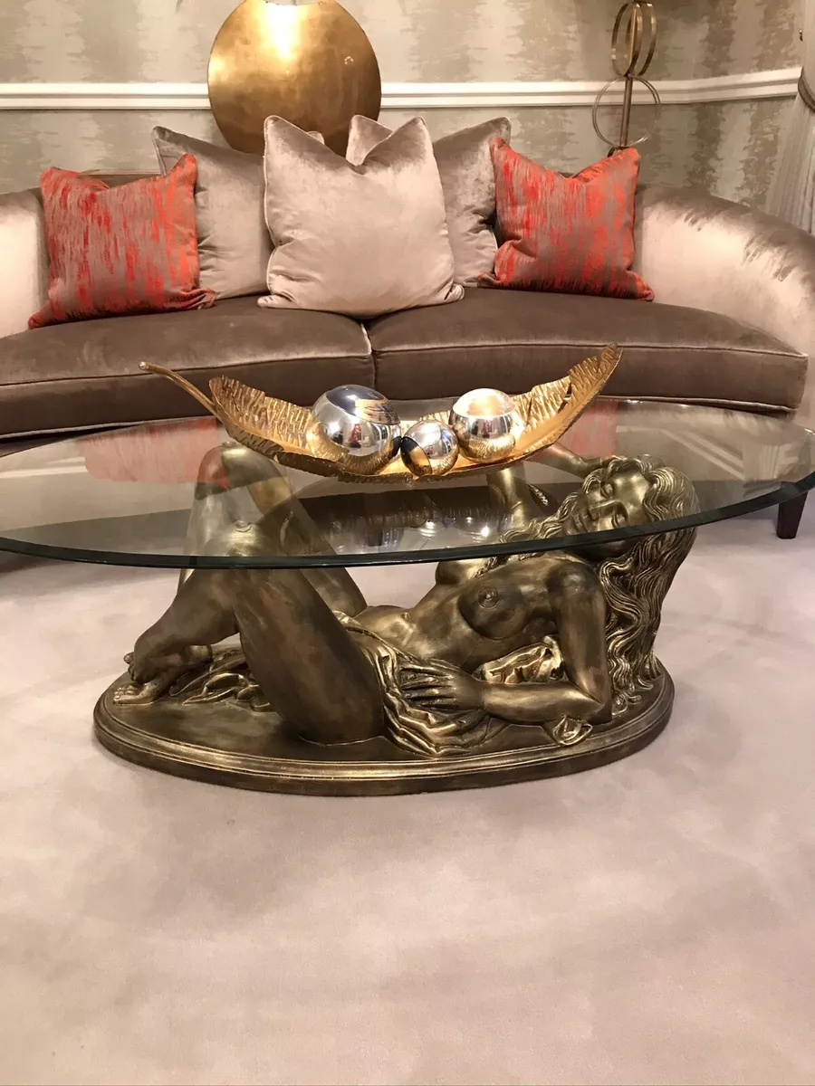 Antique gold coffee online table