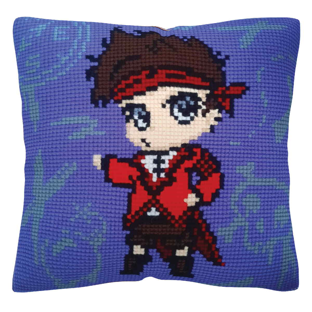 CDA stamped cross stitch kit cushion ""Gentleman"", 40x40cm, DIY