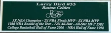 Larry Bird Nameplate Boston Celtics Autograph Photo Basketball Jersey 