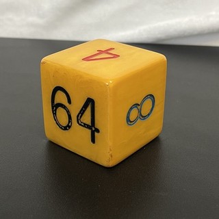 2" Catalin Bakelite Yellow Gold Backgammon Game Doubling Dice Cube Antique RARE