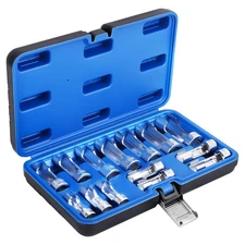 3/8 Inch 1/2 Inch Drive Diesel Injector Fuel Line Socket Wrench Set Flare Nut