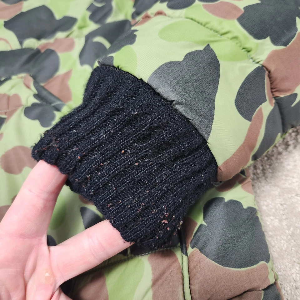 Jaqueta camuflada vintage Walls masculina grande nevasca Pruf pato camuflagem buffer anos 80 sapo - Imagem 2 de 4
