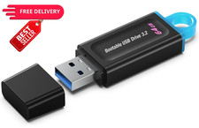 64GB - Bootable USB Drive 3.2 for Windows 11/10 / 8.1/7, 64GB, black
