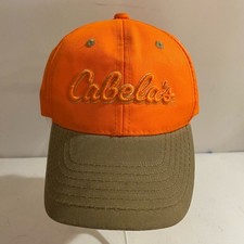 Cabela's Bright Orange and Brown Hat Youth Hook and Loop