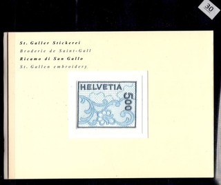 / SWITZERLAND BOOKLET MNH ART EMBROIDERED STAMP