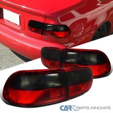 Fits 92-95 Honda Civic 24dr Taillights Parking Stop Brake Lamps Redsmoke