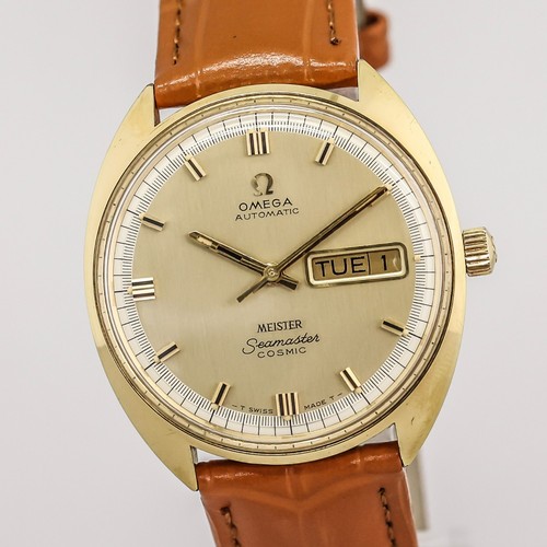 *NEAR MINT* Vintage OMEGA Seamaster Cosmic Meister TOOL.107 AT Day/Date Gold Men - Picture 3 of 13