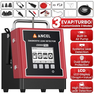 L5000 PRO Automotive Smoke Leak Detector Leakage Tester LCD Display ...