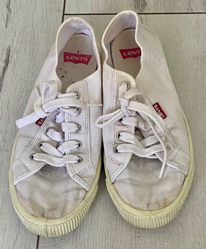 White Levi's Canvas Sneakers Size UK 4.5 (EU 37) - Picture 2 of 5