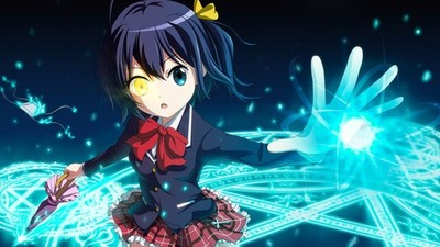 Anime chuunibyou demo koi ga shitai takanashi rikka cyan Custom Gaming Mat Desk