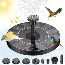 Solar Power Bird Bath Fountain Pump Upgrade 2.5W 160mm Water Solar Fountain Gift