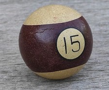 Boule De Billard Ancienne 5,7cm N° 15 Déco Collection Bille Jeux Bar Pub 