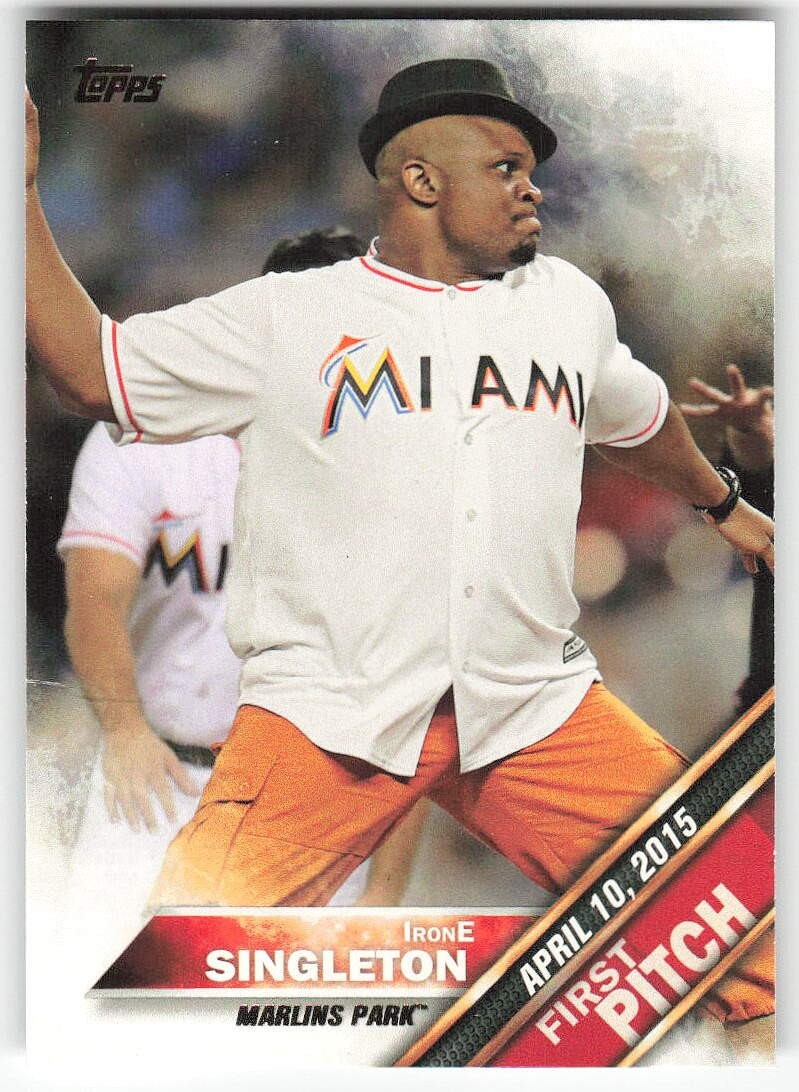 2016 Topps #FP-20 IronE Singleton First Pitch (Series 1)