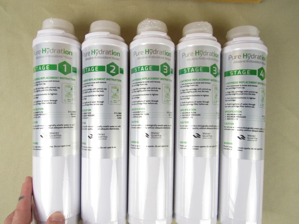 Cosan Pure Hydration Replacement Cartridges Complete Set Of 4 Water Filters 2 #3 - Image 2 of 3