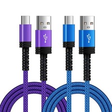 2 Pack 3FT USB-C Fast Charger Adapter for Samsung Galaxy S26/S25