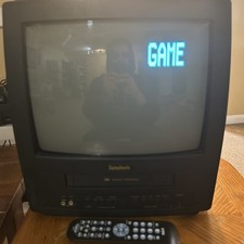 Symphonic 13 CRT TV VCR SC313D Combo Retro Gaming W/ Remote VCR NOT WORKING