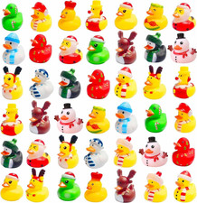 36 Pcs Christmas Rubber Ducks,Baby Showers Accessories Duckies Bath Toys for Kid