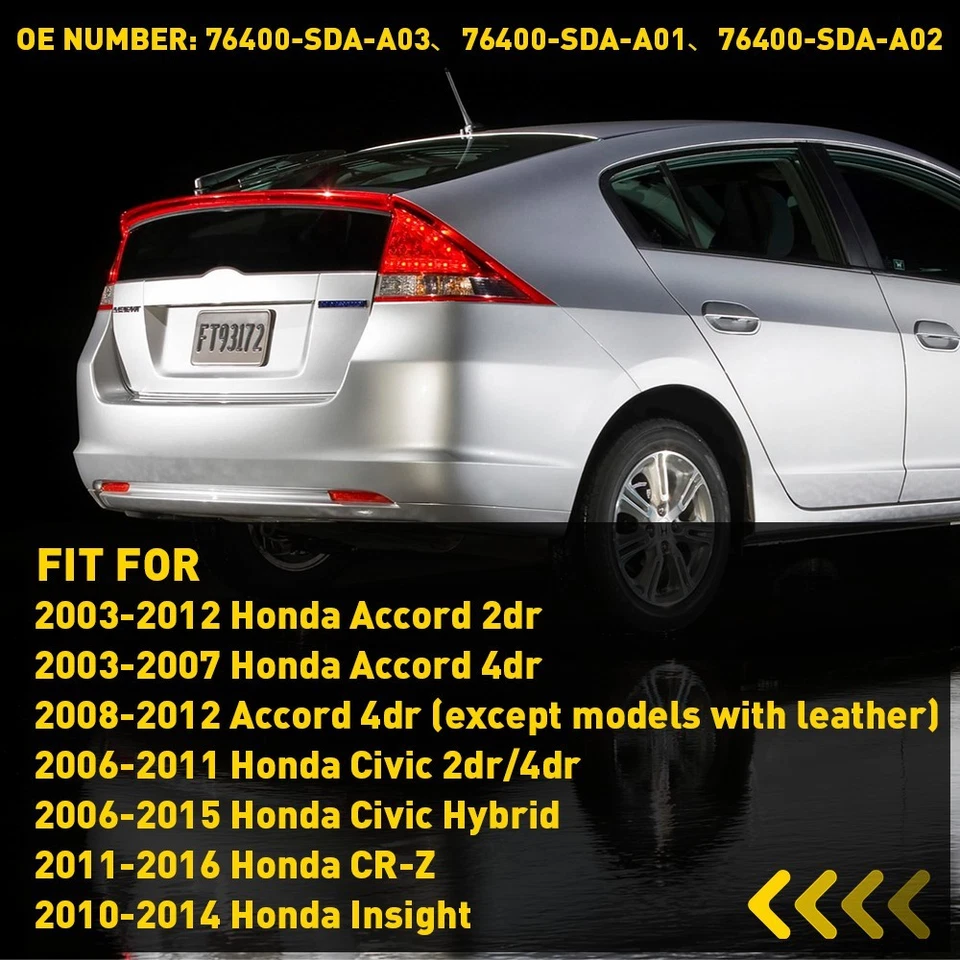 OEM FOR Honda / Acura Interior Rear View Mirror 76400SDAA03 USA - Image 3 of 4