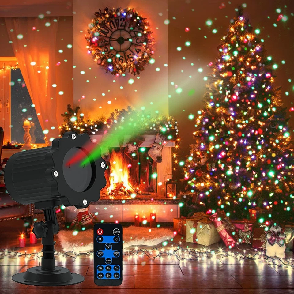 Christmas Laser R&G LED Projector Light Moving Outdoor Landscape Stage Xmas Lamp - Image 2 of 4