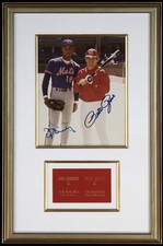 PETE ROSE - AUTOGRAPHED SIGNED PHOTOGRAPH CO-SIGNED BY: DARRYL STRAWBERRY