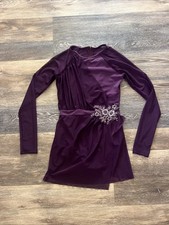 Weissman dance costume long sleeve mesh purple lyrical Alone 13520 child SA