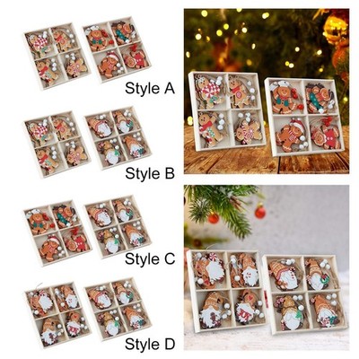 12Pcs Weihnachten Lebkuchen Mann Ornamente Weihnachten Baum Display Hängen