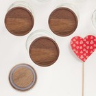4 Pcs Airtight Jar Acacia Wood Lid Lids Jars Food Storage Preserving