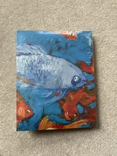 Vanguard Photo Album Holds 200 4x6 Photos, Cover Of Fish Art By Suk Shuglie, New
