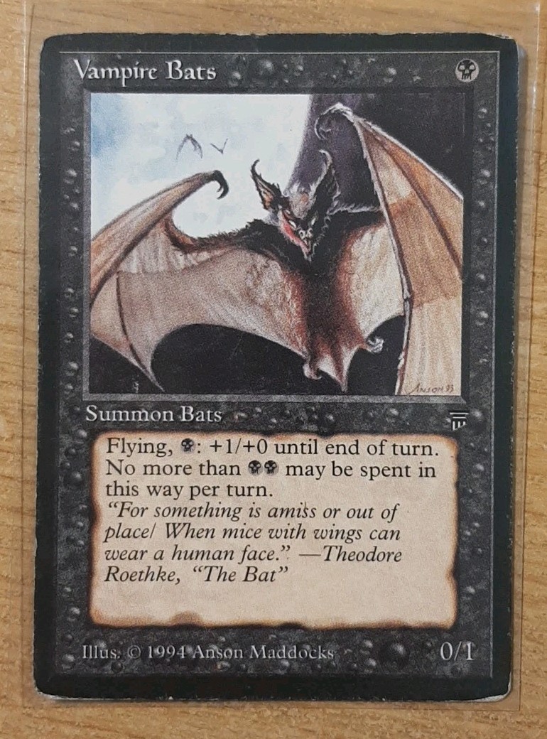 1994 MAGIC THE GATHERING LEGENDS VAMPIRE BATS TD25