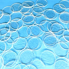 Clear Fusible Precut Circles COE 90 Fusible Glass Blanks - 5 Sizes Available