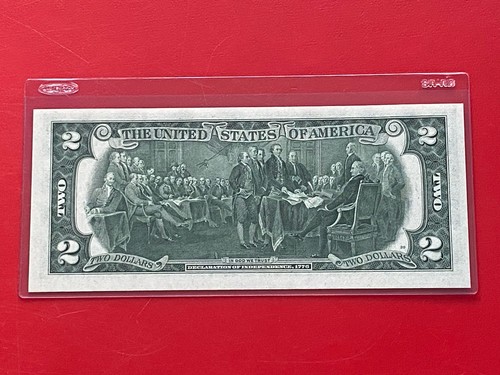 1976 $2 TWO DOLLAR BILL ( DALLAS K ) UNCIRCULATED - Picture 3 of 3