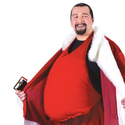 Fun World Padded Santa Belly Santa Claus Costume Accessory - Adult One Size