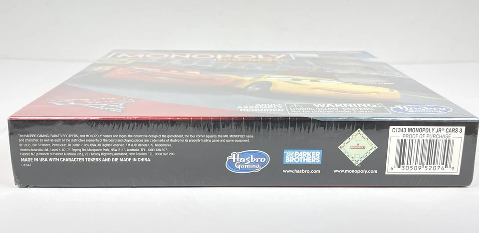 Hasbro Gaming Monopoly Junior Disney Pixar Cars 3 Nuevos Sellados de Fábrica Carrera para Ganar Foto 4 de 4