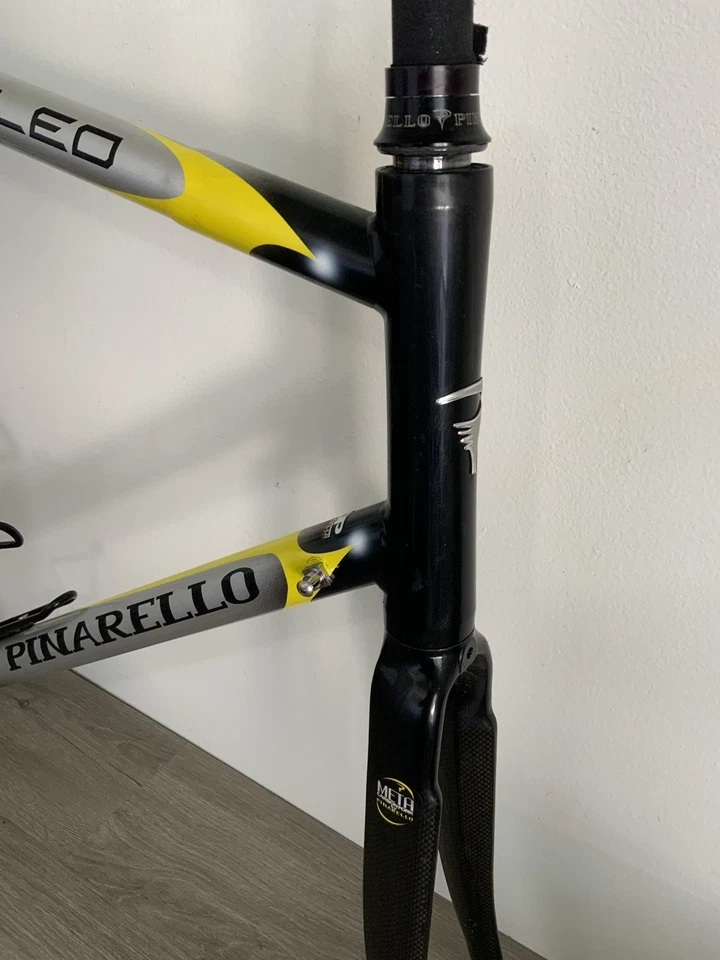 PINARELLO GALILEO FRAME AND FORK 60 CM ALUMINUM CARBON 2.3 KGS ITALIAN THREADING - Image 3 of 4