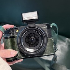 Real Leather Camera Bag Case Protect Cover Grip Strap For Fujifilm X-M5 Fuji XM5