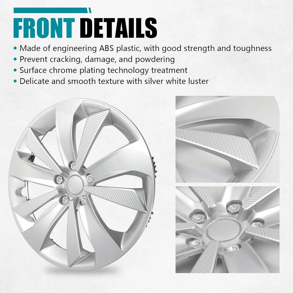 For Subaru Impreza 2017-2023 16in Silver Hubcaps Wheel Cover Hub Cap 28811FL010 Foto 3 de 4