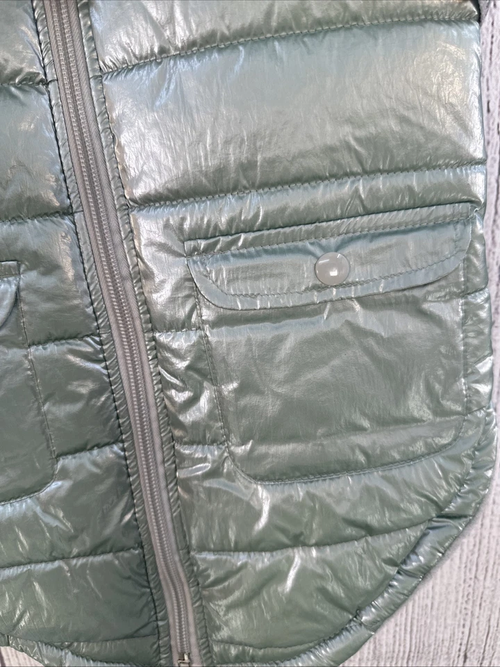 Abrigo para perro Martha Stewart GRANDE verde iridiscente arnés chaqueta acolchada polar Foto 2 de 4