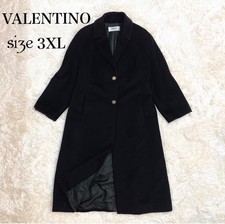 VALENTINO CARISMA Valentino Chester Coat Angora Blend Wool Long Length Logo Butt