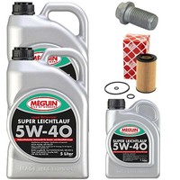 MotoröL Filter Set SAE 5W-40 Meguin 11 Liter + Schraube FüR Mercedes Sprinter